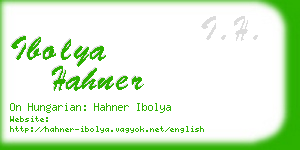 ibolya hahner business card